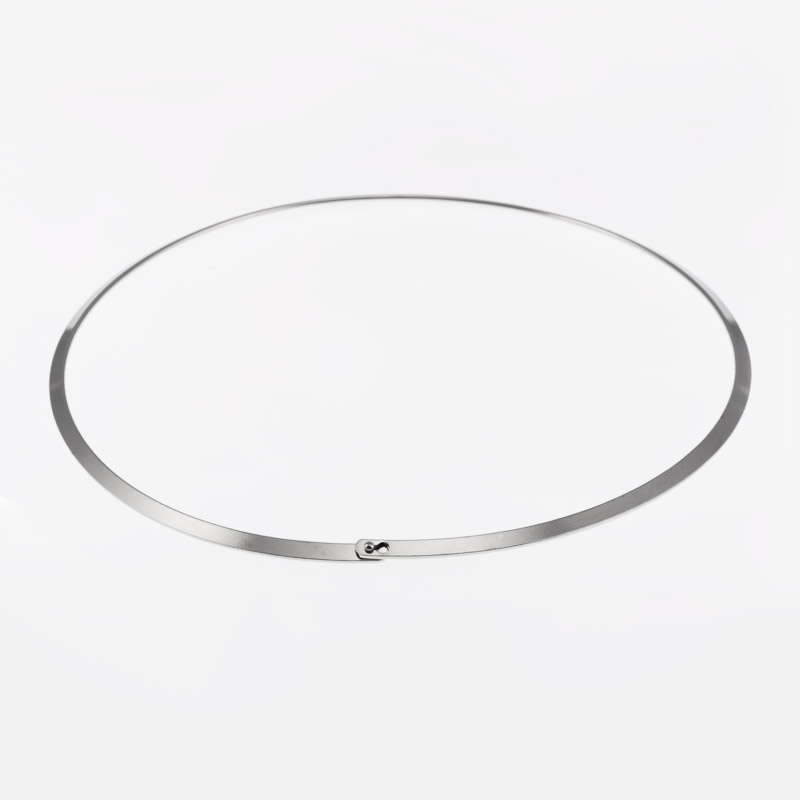 Основа на шию з нерж. ст., 13,5 см, 45 см, Темне срібло (STL-056085)