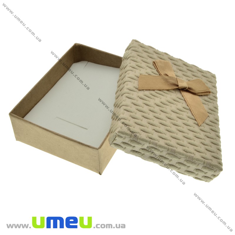 Подарункова коробочка Прямокутна, 8,5х6,5х3 см, Бежева (UPK-023115)