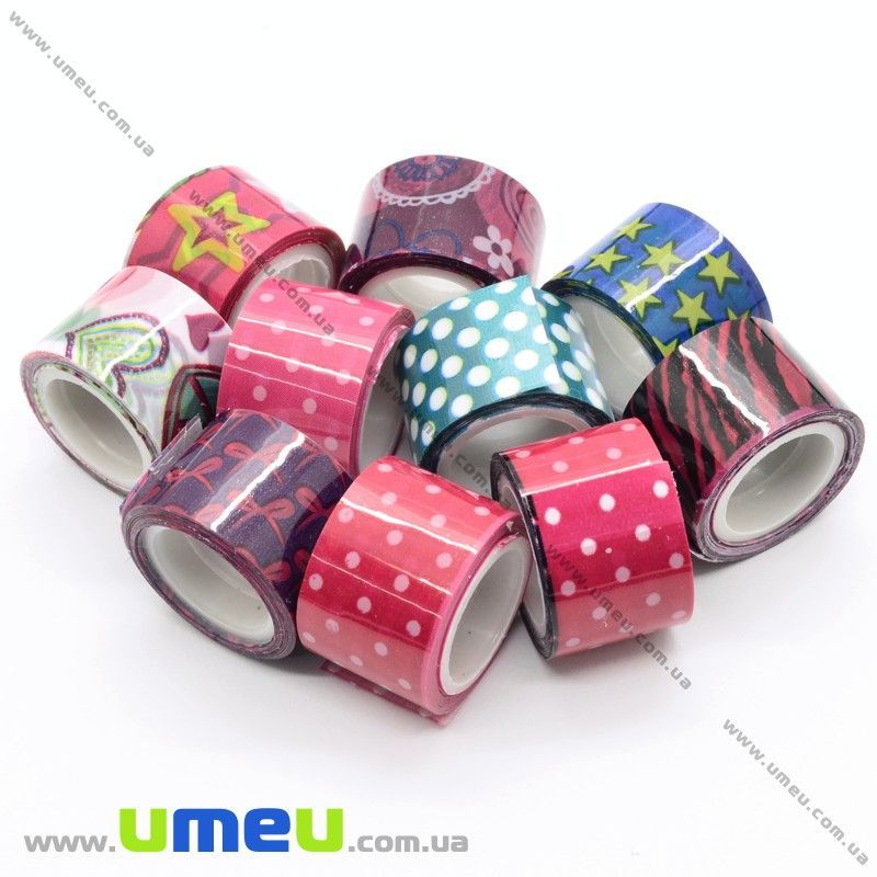 Декоративний скотч, Мікс, 12 мм (DIF-017942)