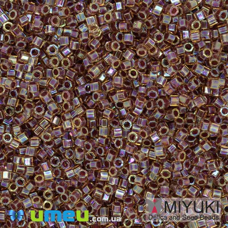 Бісер японський Miyuki Delica Cut 11/0 DBC0088, Коричневий АВ (BIS-040106)