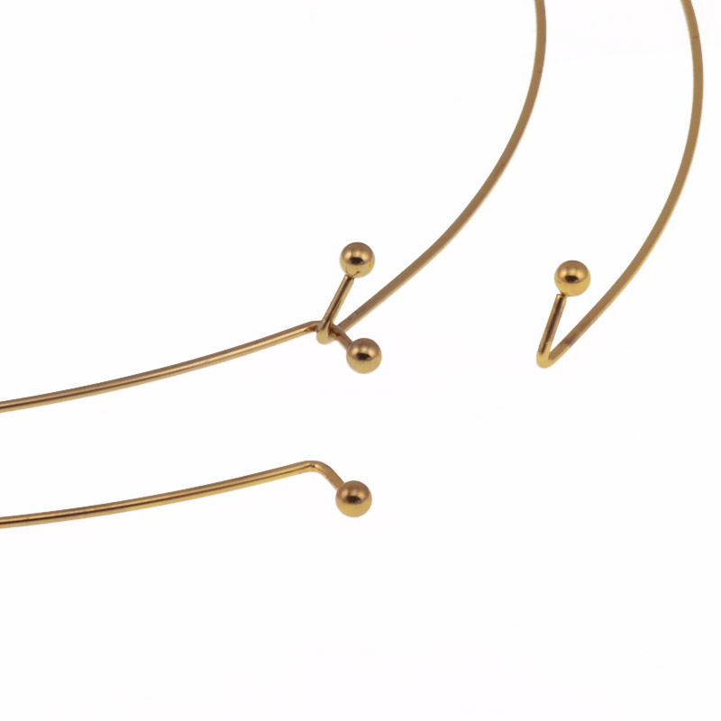 Основа на шию з нерж. ст., 13 см, 43 см, Покриття 18 kt (STL-056088)