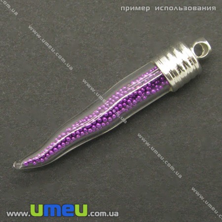 Скляна баночка з гвинтом Крапля, Прозора, 24х14 мм (DIF-006719)