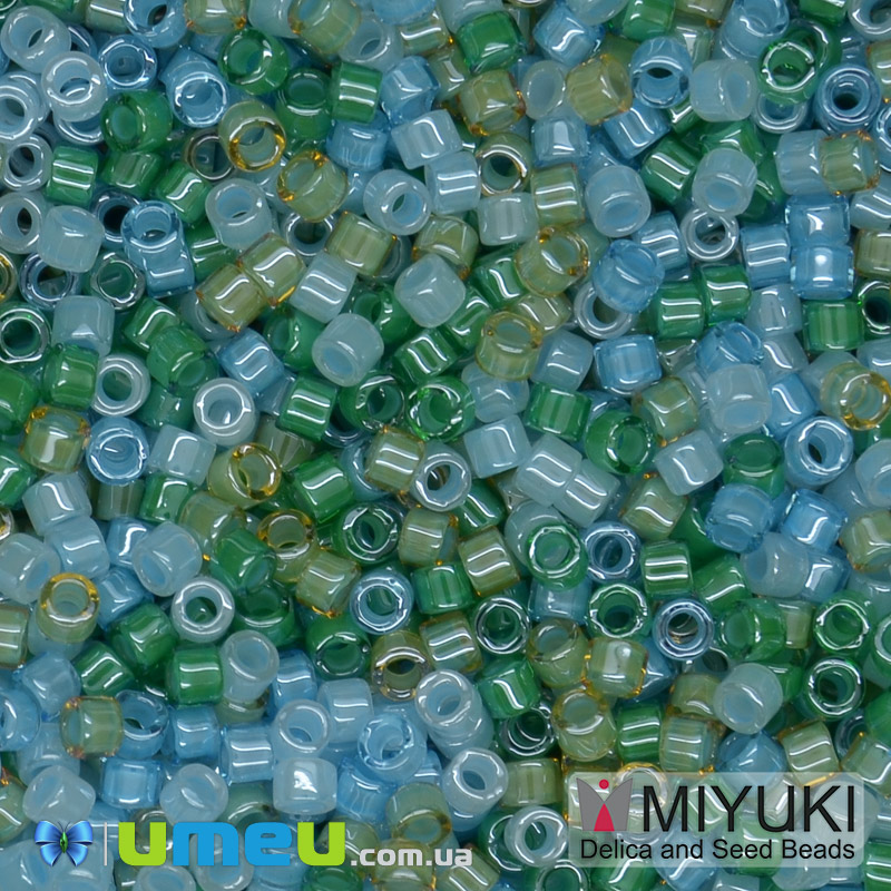 Бісер японський Miyuki Delica 11/0 DB2067, Мікс неоновий (BIS-045425)