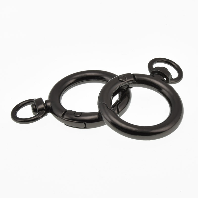 Кільце для сумки металеве, 40х28 мм, Чорне (BAG-058429)