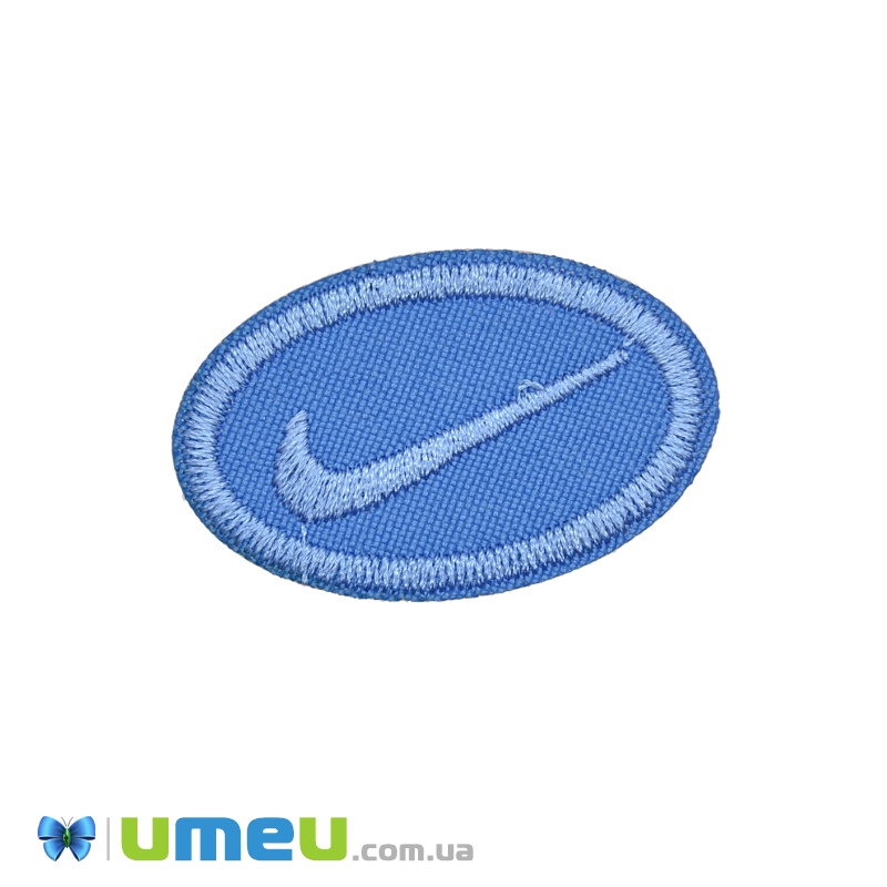 Термоаплікація Nike, 4х2,5 см, Блакитна (APL-038172)