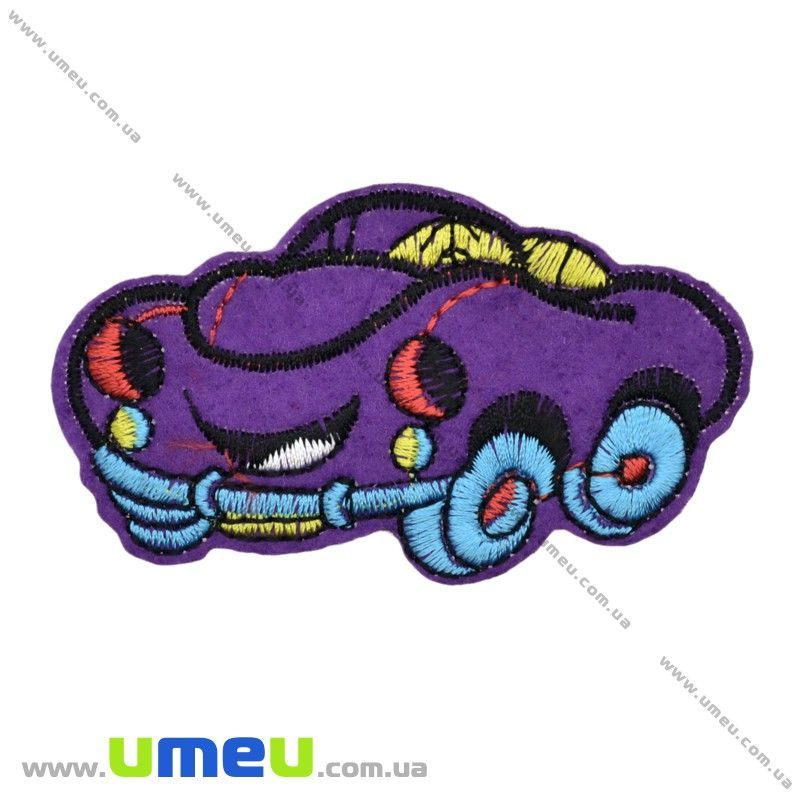 Термоаплікація дитяча Машина, 7,5х4,5 см, Фіолетова (APL-022245)