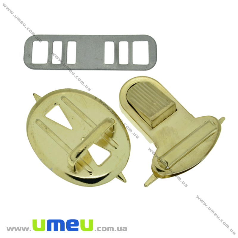 Замок портфельний, 34х27 мм, Золото (BAG-002391)