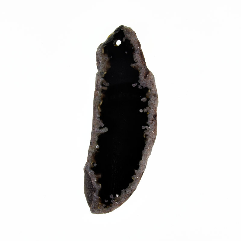 Зріз Агату, Чорний, 71х24 мм (POD-032449)