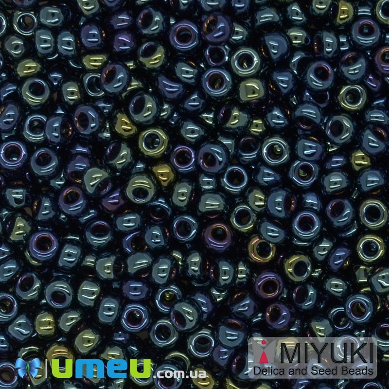 Бісер японський Miyuki круглий RR 11/0 №452, Ірис синій (BIS-045598)