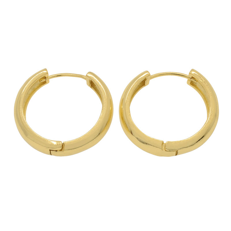 Сережки-кільця Huggie Позолота 18 kt, 24,5х24х5 мм (OSN-053099)