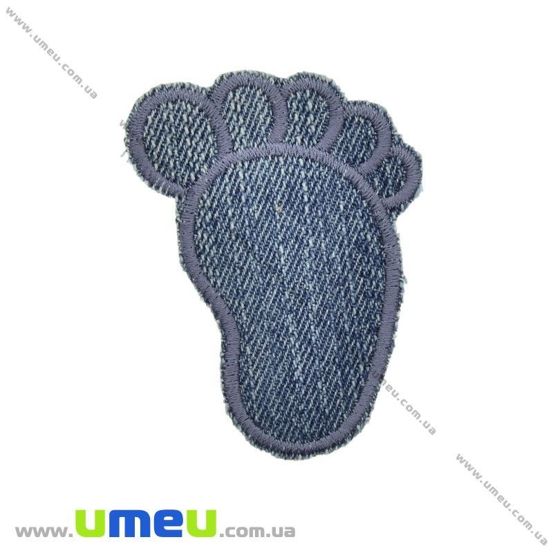 Термоаплікація джинсова Ніжка, 7х5 см (APL-024688)