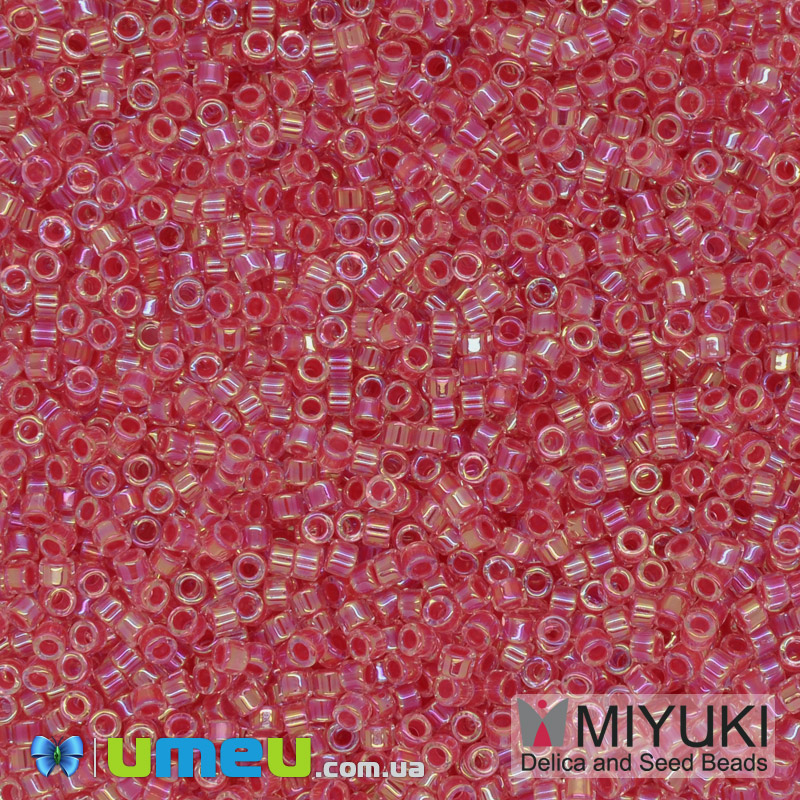 Бисер японский Miyuki Delica 11/0 DB075, Красно-розовый (BIS-040581)