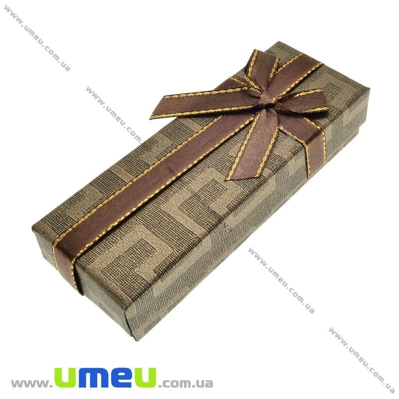 Подарочная коробочка Прямоугольная, 12х4,5х2,5 см, Коричневая (UPK-023193)