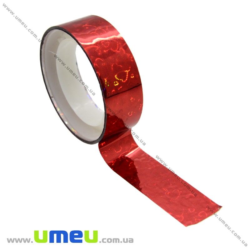 Декоративний скотч, 12 мм, Червоний (DIF-017958)