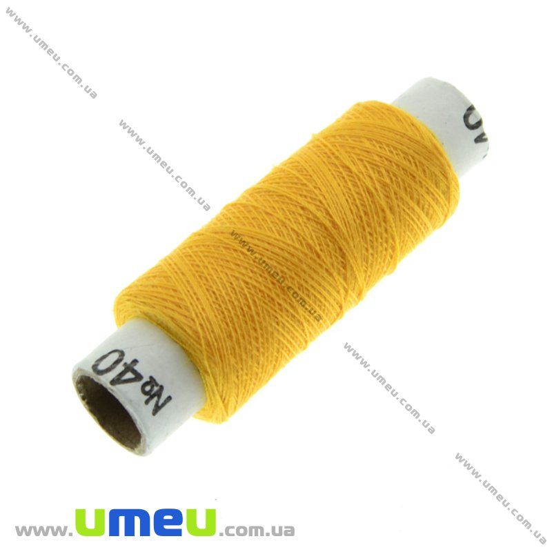 Нитка поліестерова EVRO №40, Жовта, 200 м (MUL-017625)