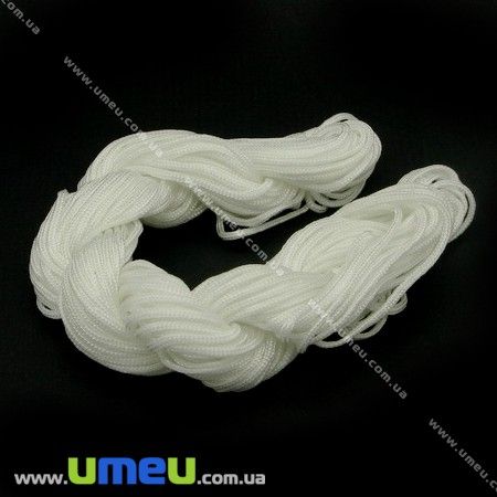 Нейлоновый шнур (для браслетов Шамбала), 1,5 мм, Белый (LEN-003405)