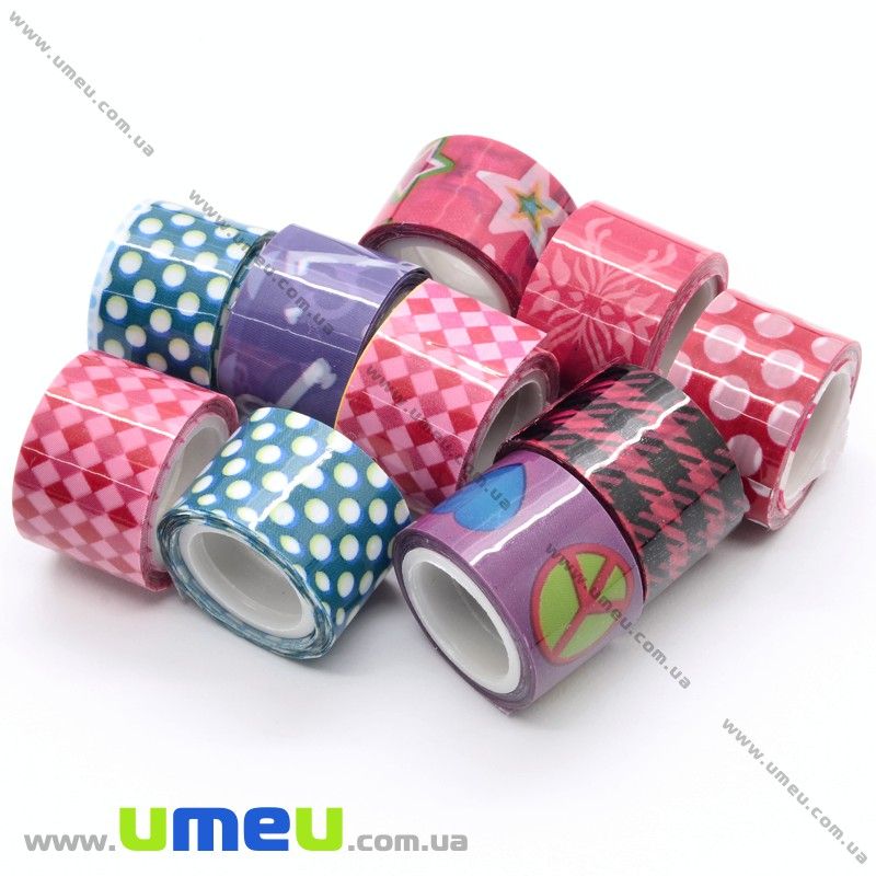 Декоративний скотч, Мікс, 12 мм (DIF-022517)