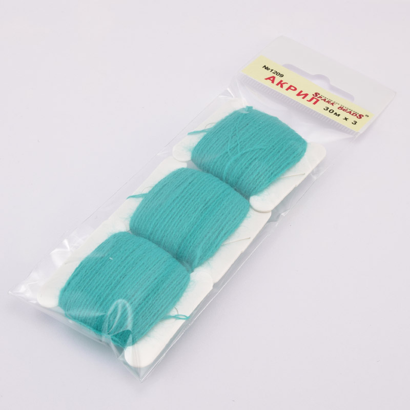 Акрилові нитки, №1209, Бірюзові (MUL-058770)