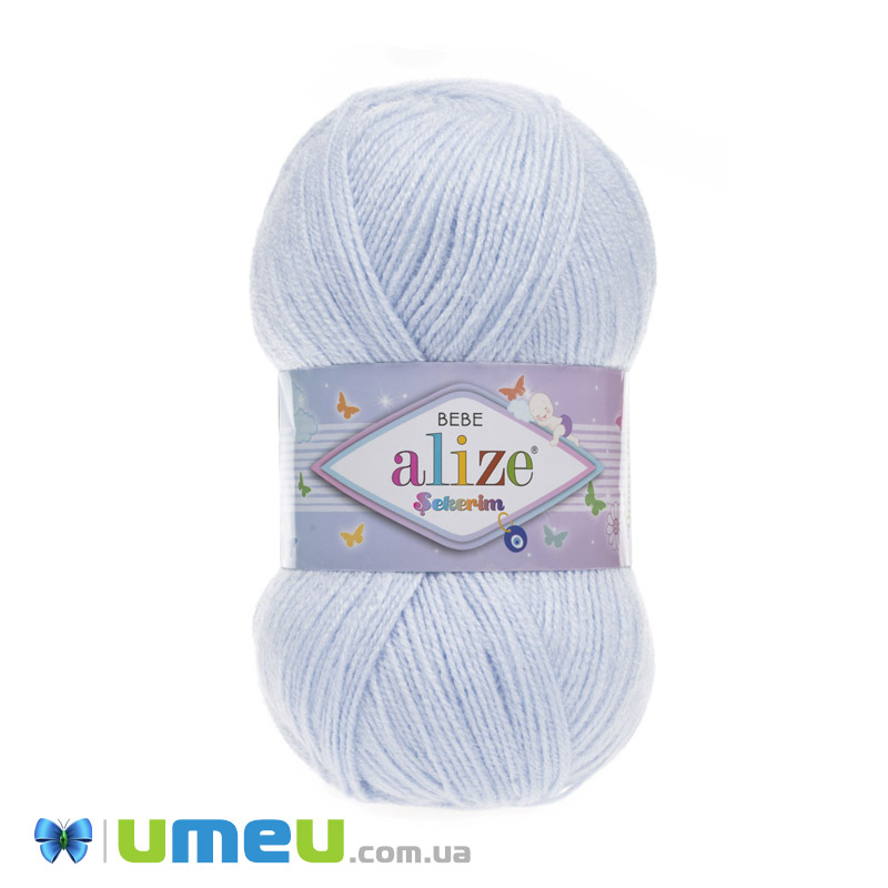 Пряжа Alize Sekerim Bebe 100 г, 320 м, Сіра світла 227 (YAR-048086)