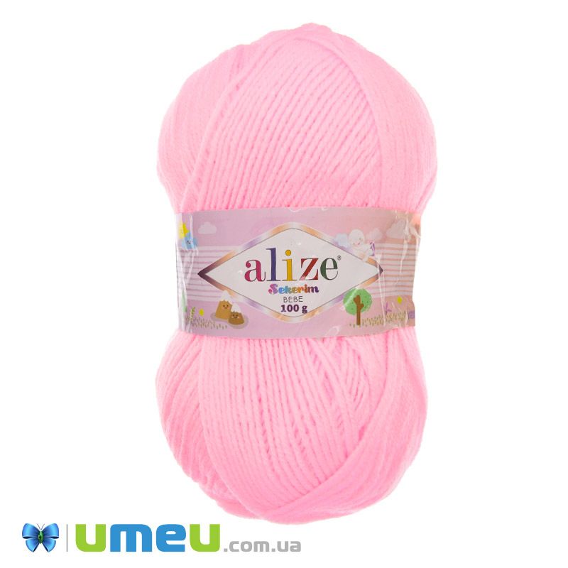 Пряжа Alize Sekerim Bebe 100 г, 320 м, Розовая 185 (YAR-047038)