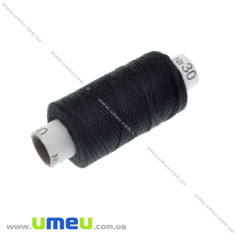 Нитка поліестерова EVRO №30, Чорна, 200 м (MUL-013969)