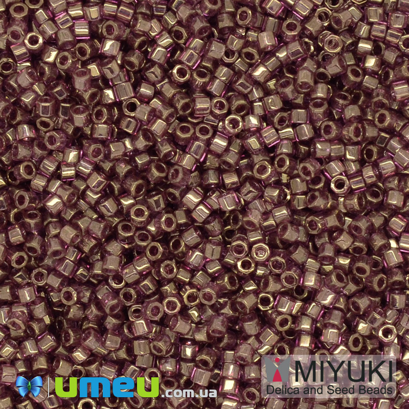 Бісер японський Miyuki Delica Cut 11/0 DBC0108, Аметистовий золотистий (BIS-040086)