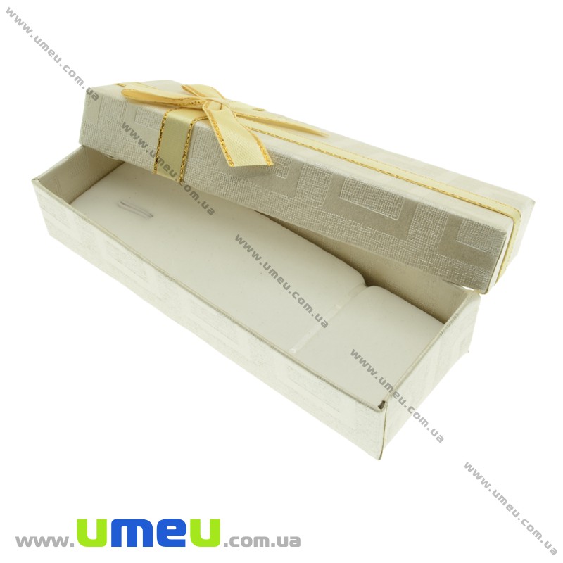 Подарункова коробочка Прямокутна, 12х4,5х2,5 см, Кремова (UPK-023188)