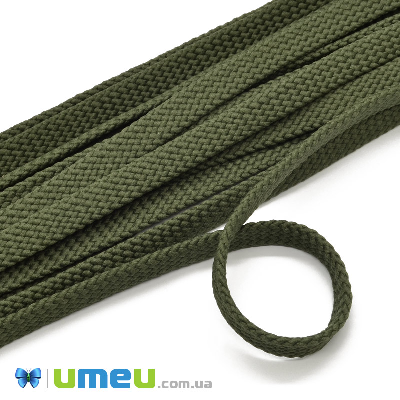 Поліестеровий шнур плоский 7 мм, Хакі (LEN-039363)