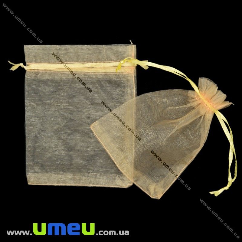 Подарочная упаковка из органзы, 10х12 см, Персиковая (UPK-012382)