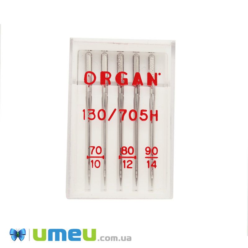 Иглы ORGAN UNIVERSAL №70-90 для бытовых швейных машин, 5 шт (SEW-047608)
