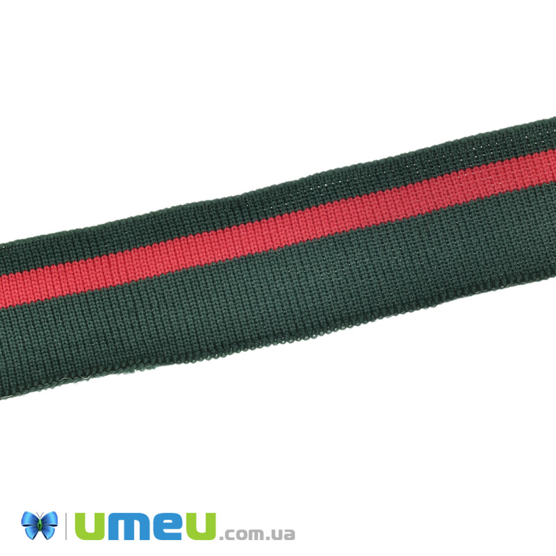 Гумка манжетна 3 см, Зелено-червона (LEN-042629)