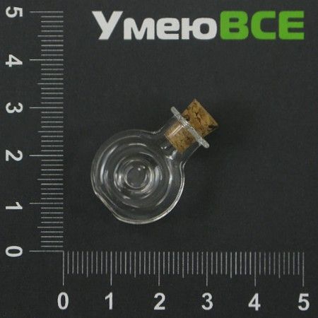Скляна баночка Кругла, Прозора, 25х19 мм (DIF-001865)