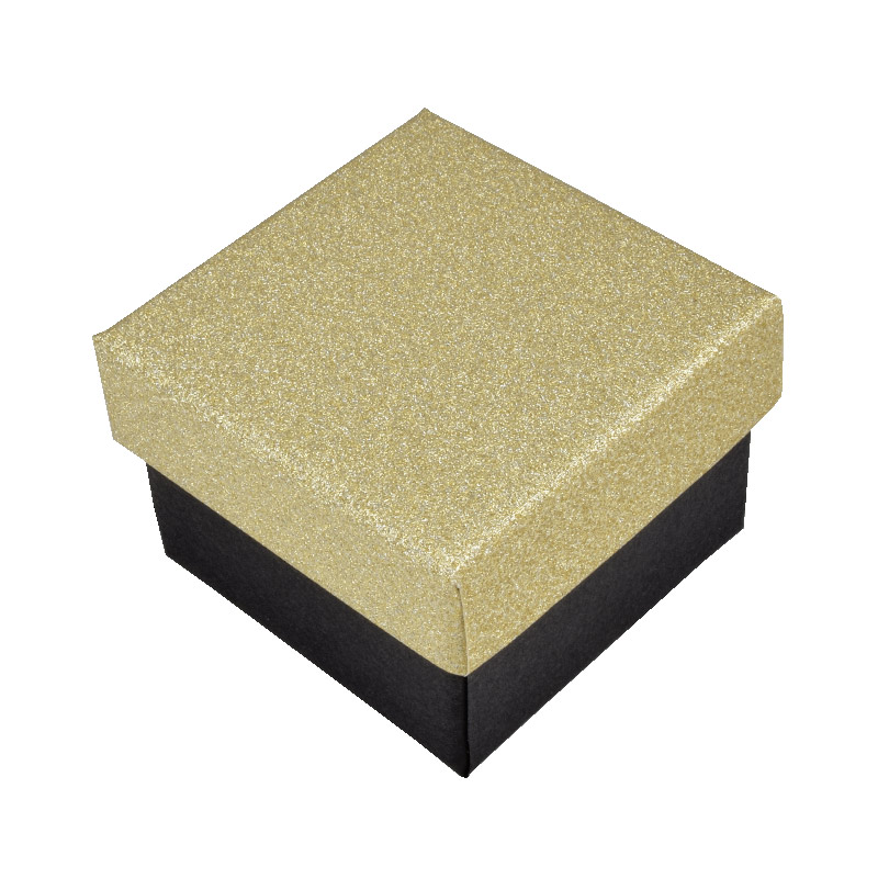 Коробочка Квадратна під колечко, 5х5х3,5 см, Золотиста (UPK-060578)