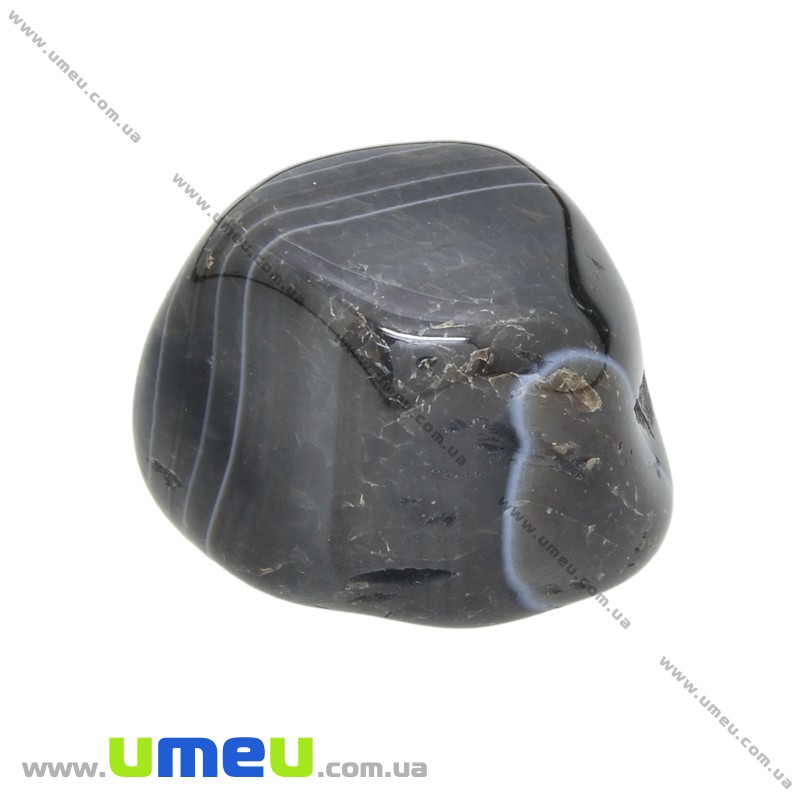 Галтовка Агат черный, 24х22х20 мм (POD-033265)