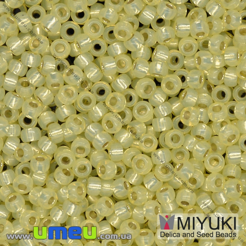 Бісер японський Miyuki круглий RR 11/0 №554, Жовтий (BIS-036692)