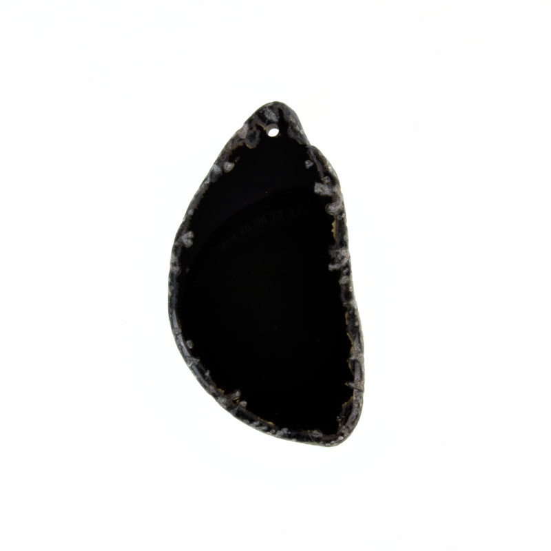 Зріз Агата, Чорний, 56х30 мм (POD-032462)