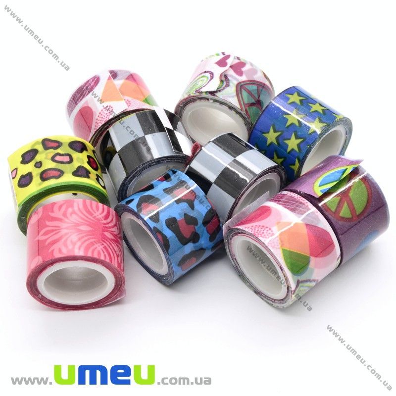 Декоративний скотч, Мікс, 12 мм (DIF-022518)