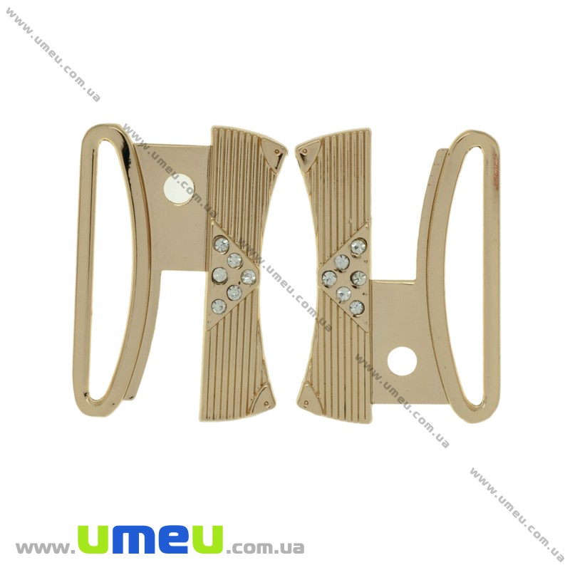 Пряжка металева роз'ємна, 34х29 мм, Золото (SEW-023970)