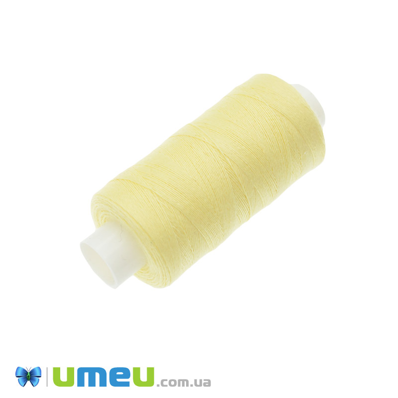 Нитка поліестерова KIWI №40/2, col.129, Жовта світла, 366 м (MUL-046702)