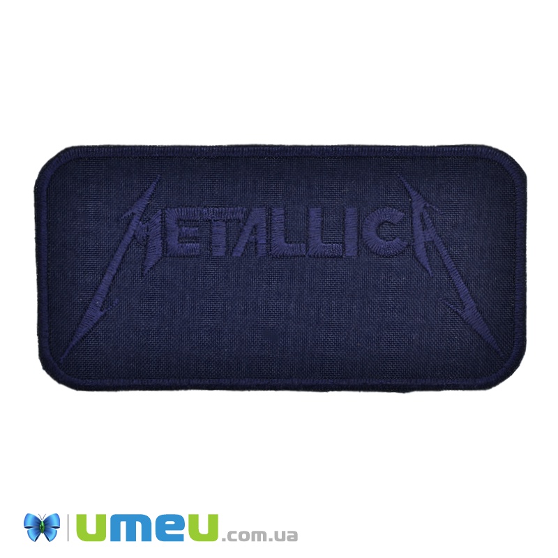 Термоаплікація Metallica, 12х6 см, Синя (APL-038264)