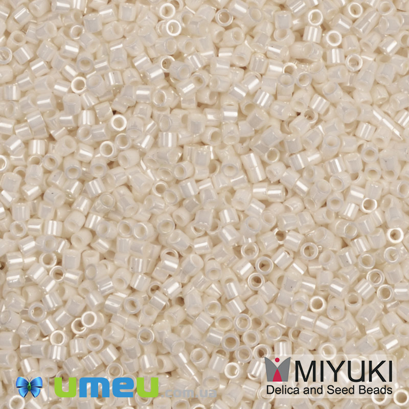 Бісер японський Miyuki Delica 15/0 DBS203, Кремовий (BIS-049715)