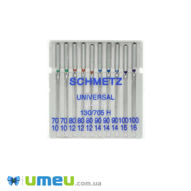 Голки SCHMETZ UNIVERSAL ASSORTED для побутових швейних машин, 10 шт (UPK-043695)
