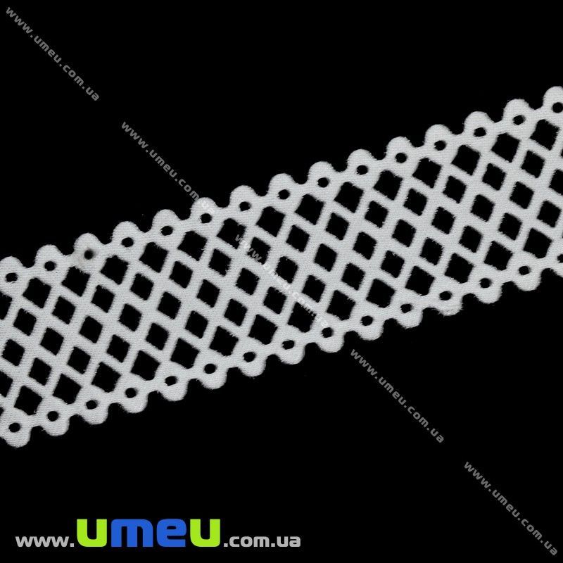 Тасьма тиснена, 22 мм, Біла (LEN-012775)