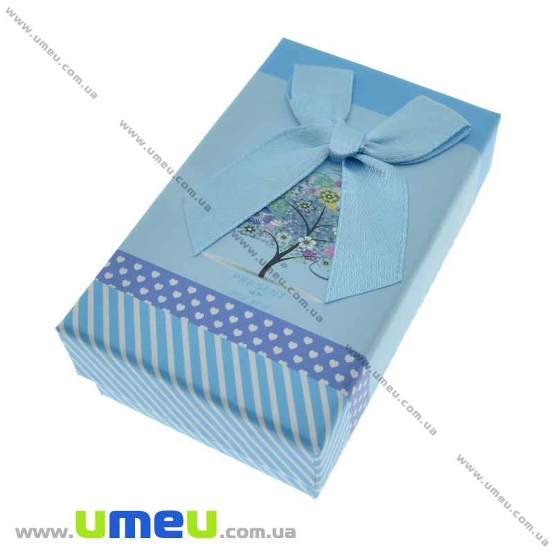 Подарункова коробочка Прямокутна, 8х5х2,6 см, Блакитна (UPK-035284)