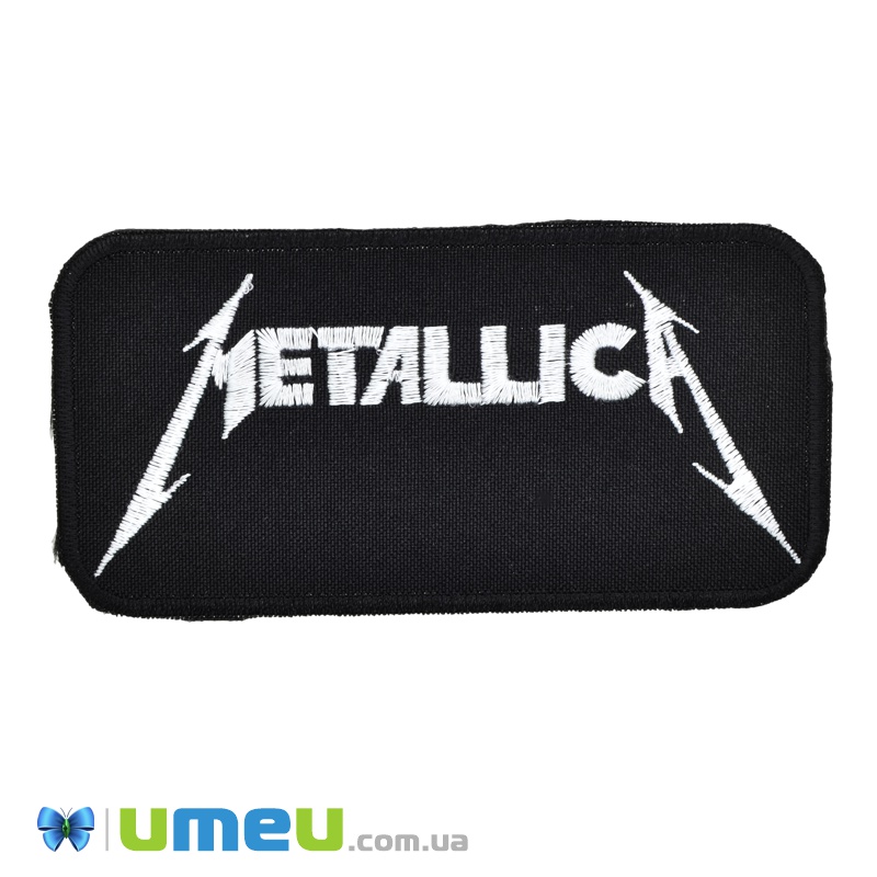 Термоаплікація Metallica, 12х6 см, Чорно-біла (APL-038261)