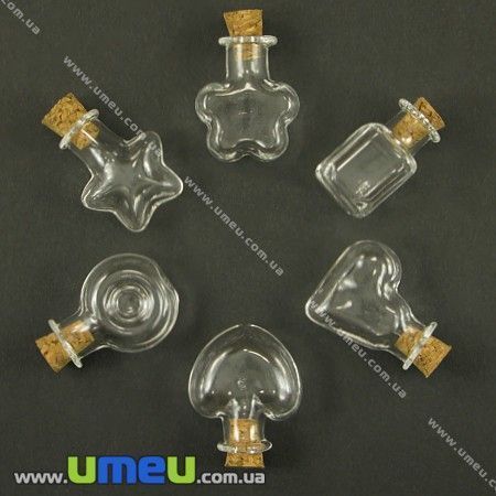 Скляна баночка Кругла, Прозора, 25х19 мм (DIF-001865)