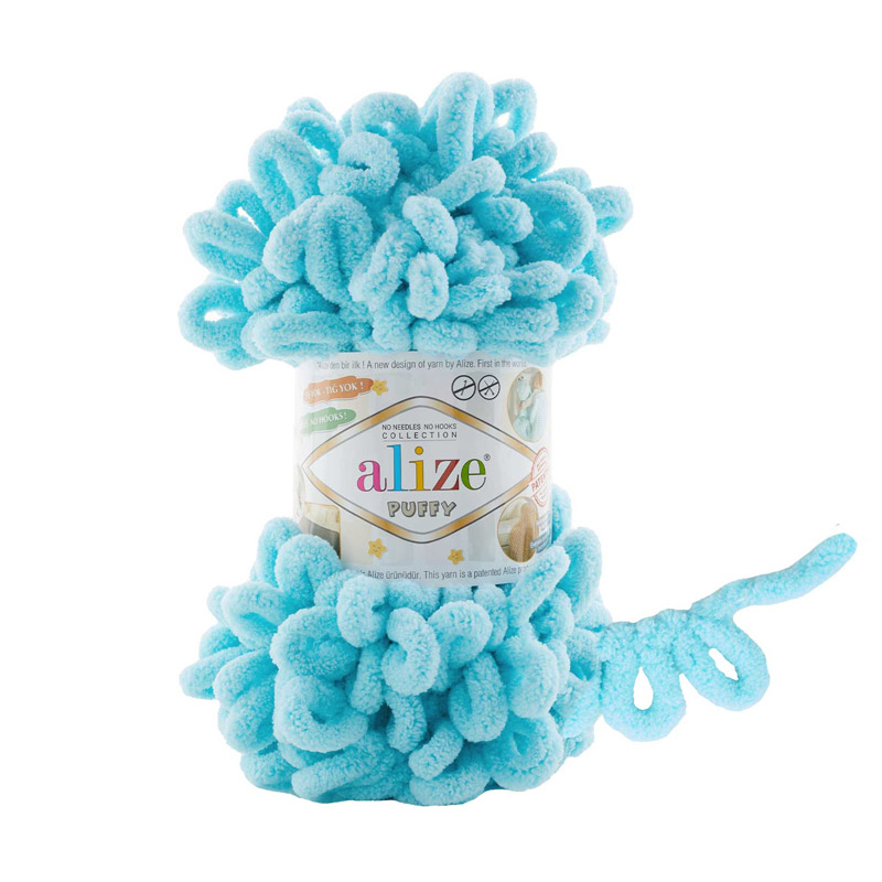 Пряжа Alize Puffy 100 г, 9,2 м, Бірюзова 128 (YAR-052364)