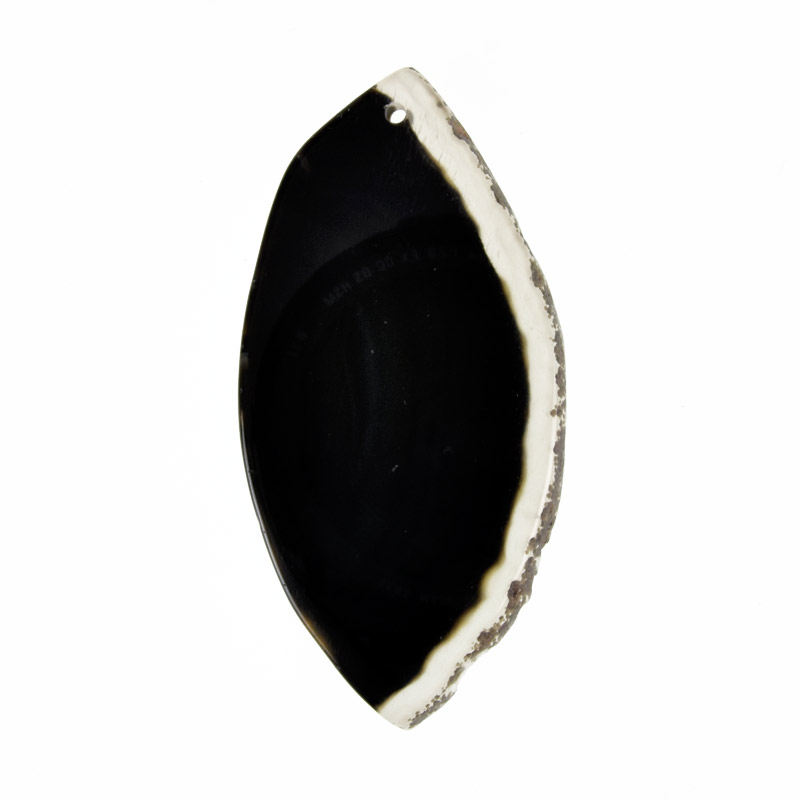 Зріз Агата, Чорний, 74х36 мм (POD-032544)