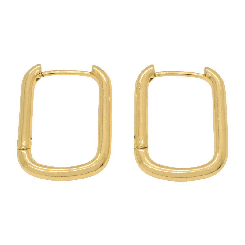 Сережки Huggie Позолота 18 kt, 22х16х2,5 мм (OSN-053111)