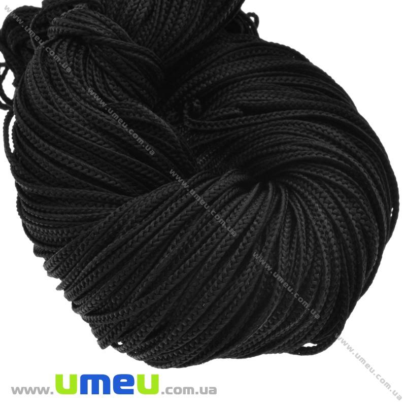 Полипропиленовый шнур плоский, 2,5 мм, Черный (LEN-036795)